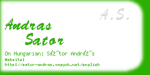 andras sator business card